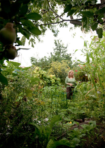 Birgitt at her urban farm